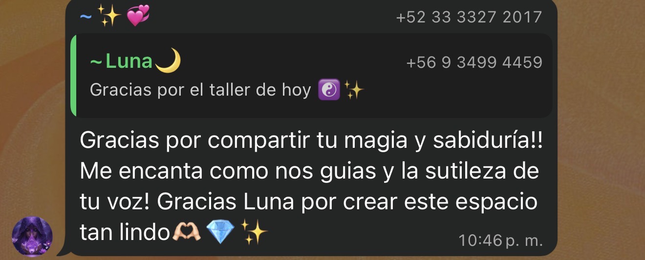 Captura de un mensaje real, testimonio 10